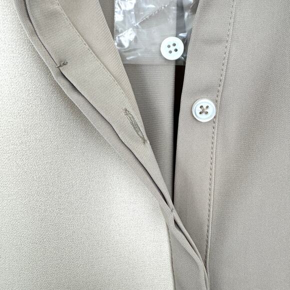 Haute Hippie Tribe Womens Flowy Sleeveless Blouse Size M Asymmetrical Neutral - Picture 4 of 7